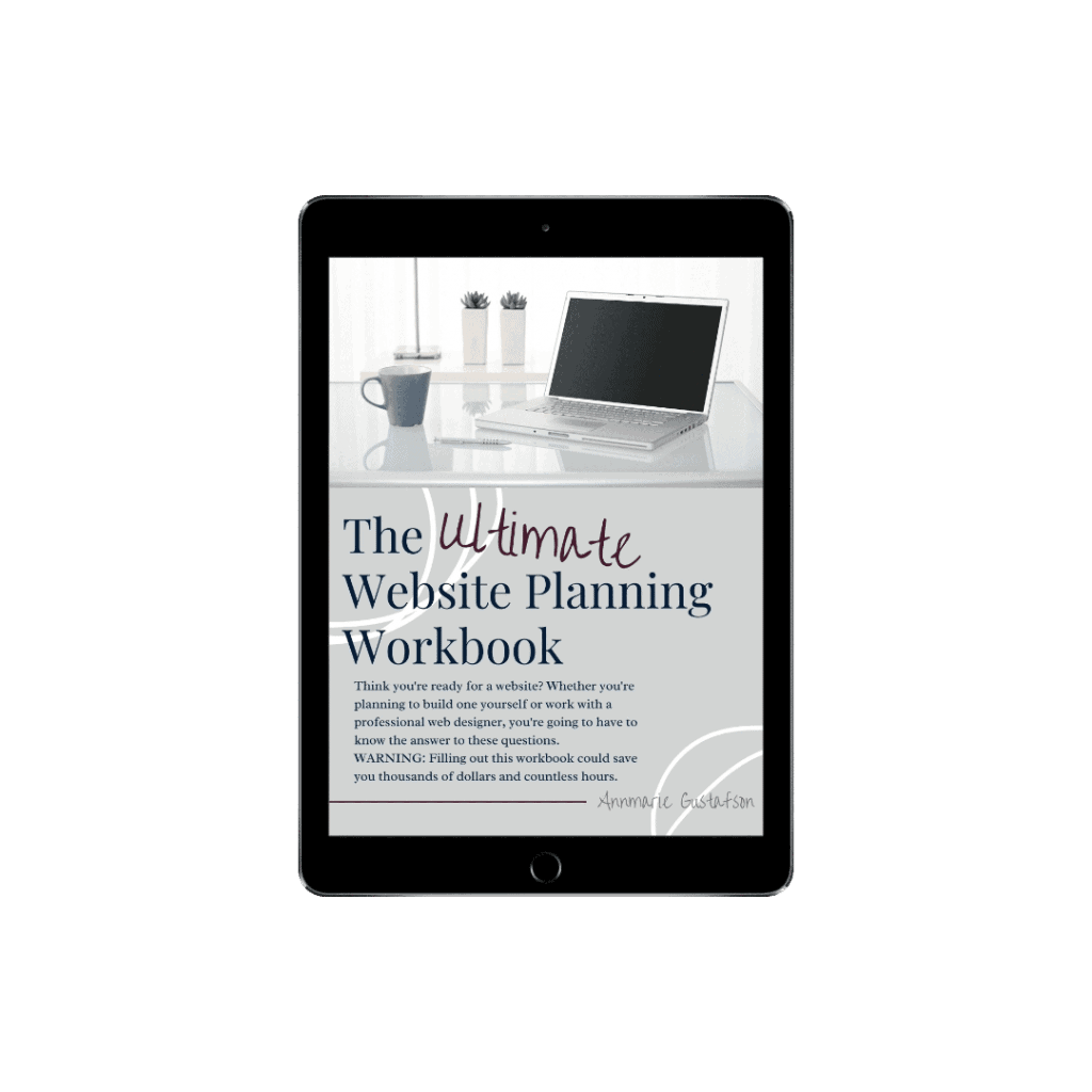 Ultimate Website Planning Workbook Mockup Displays on Tablet