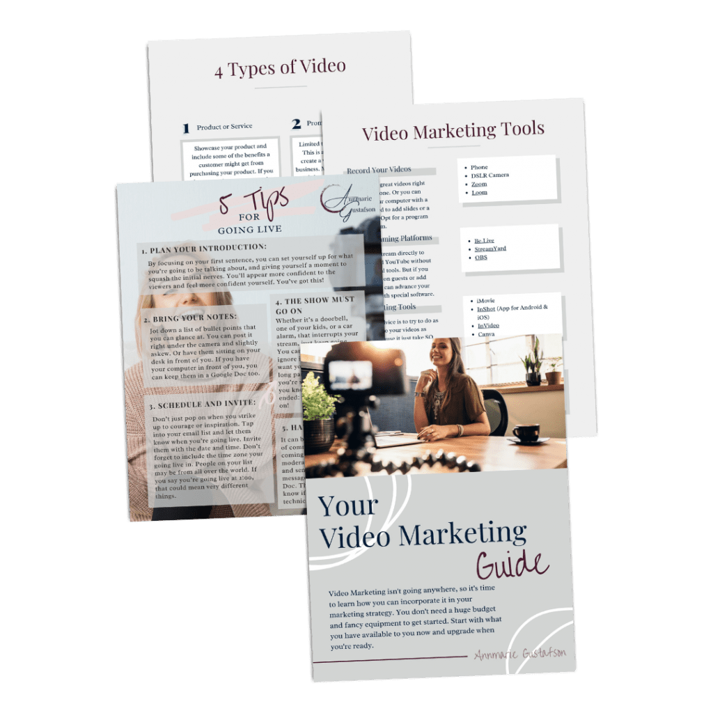 Video Marketing Mockup - Download here for the free PDF guide